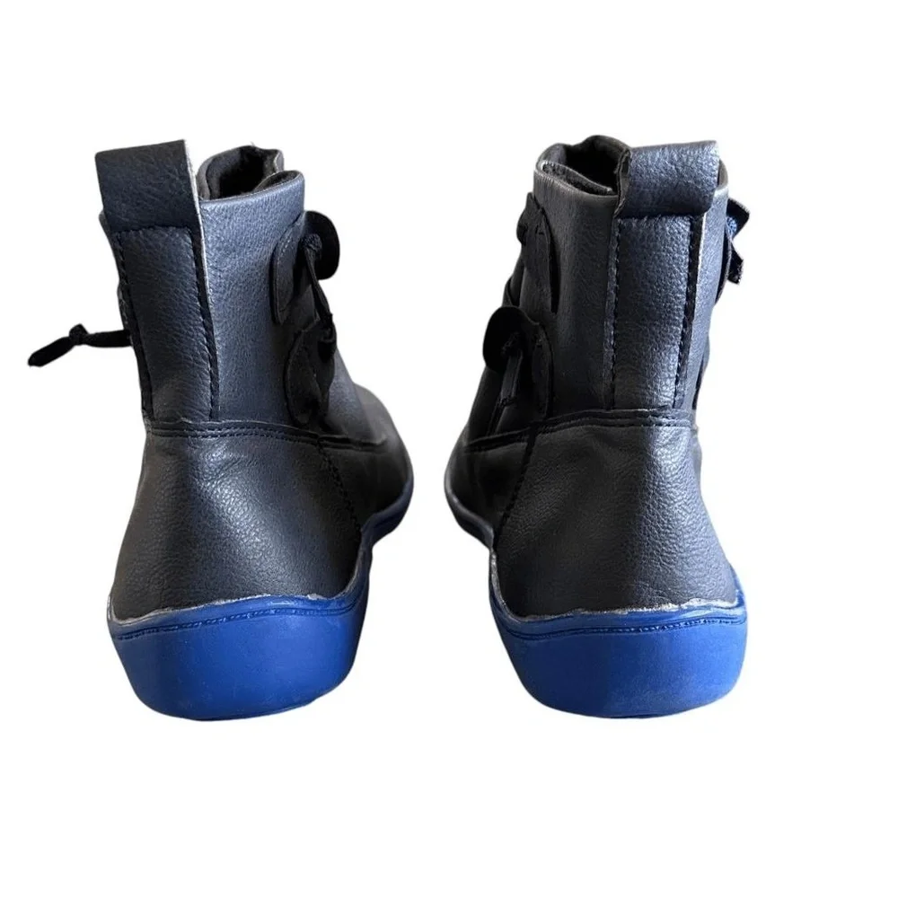 Verugu Women Dark Grey Western Cowboy‎ Low Heel Bootie Ankle Boots Rustic Chic